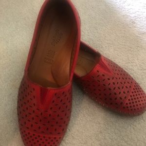 Red Spring Step Leather Women’s Shoes